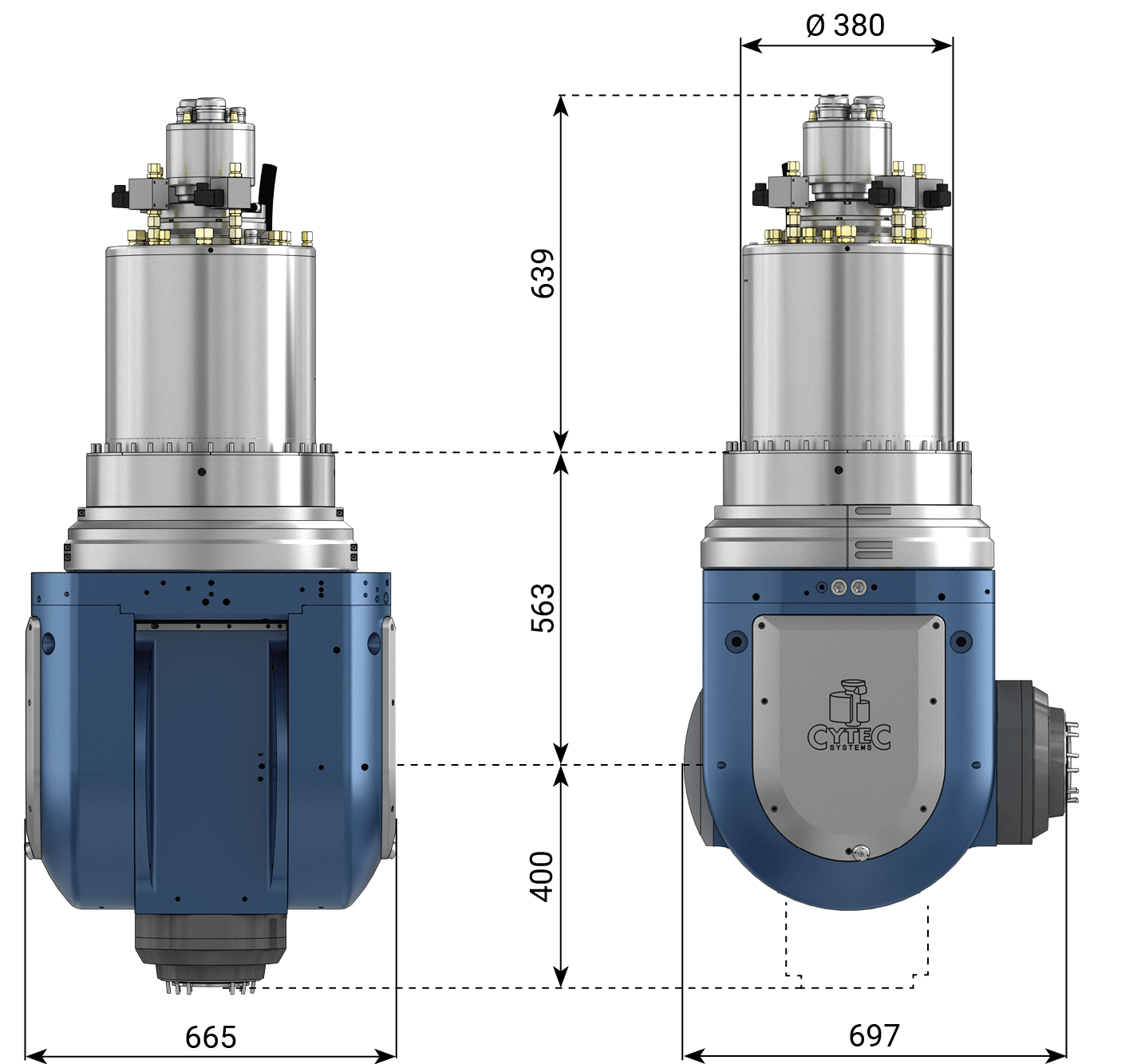 CYTEC CYMILL G-Series high-torque fork milling head