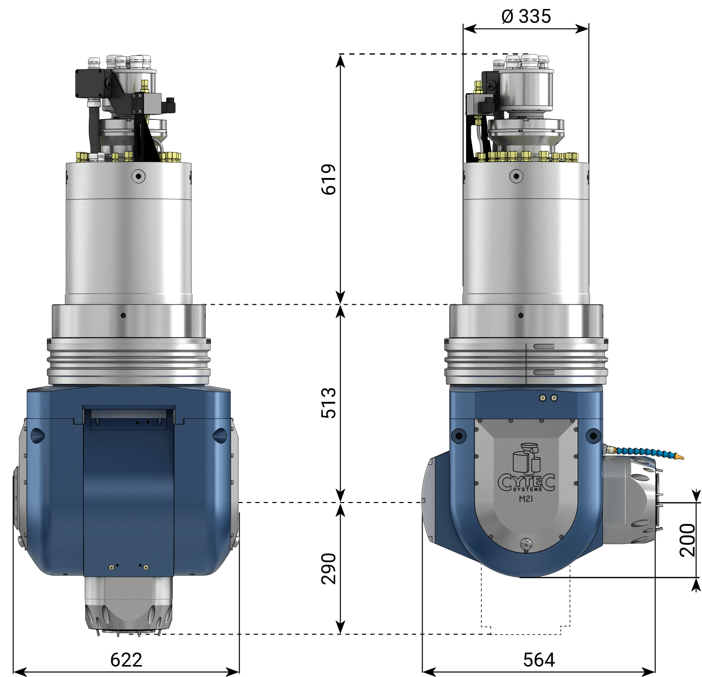 CYTEC CYMILL M-Series HD heavy-duty fork milling head