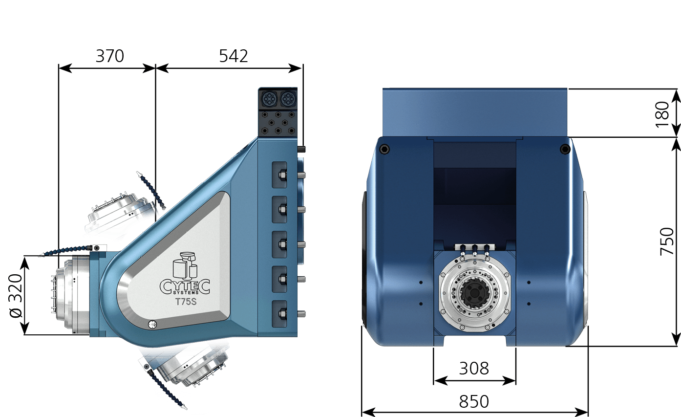CYTEC CYMILL T-Series powerhead for aerospace machining
